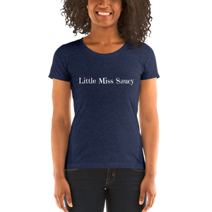 Little Miss Saucy Wordmark Tri-Blend T-Shirt