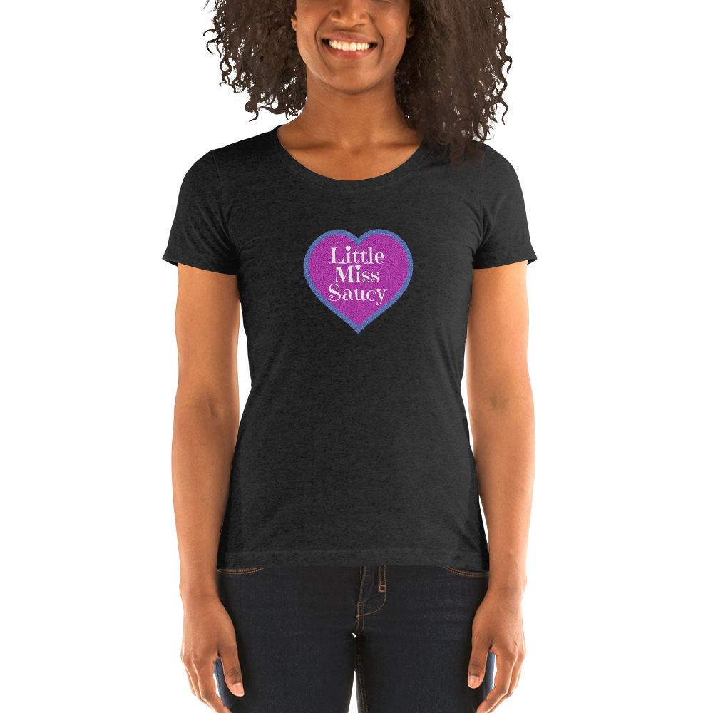 Little Miss Saucy Heart Tri-Blend T-Shirt