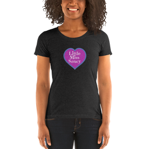 Little Miss Saucy Heart Tri-Blend T-Shirt