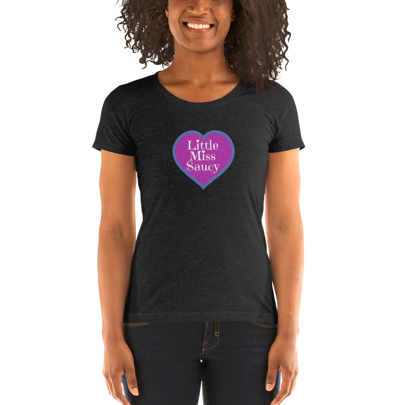 Little Miss Saucy Heart Tri-Blend T-Shirt