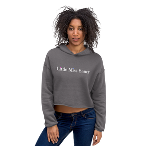 Little Miss Saucy Wordmark Crop Hoodie