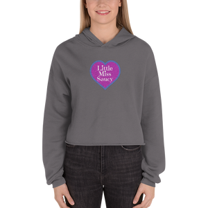 Little Miss Saucy Heart Crop Hoodie