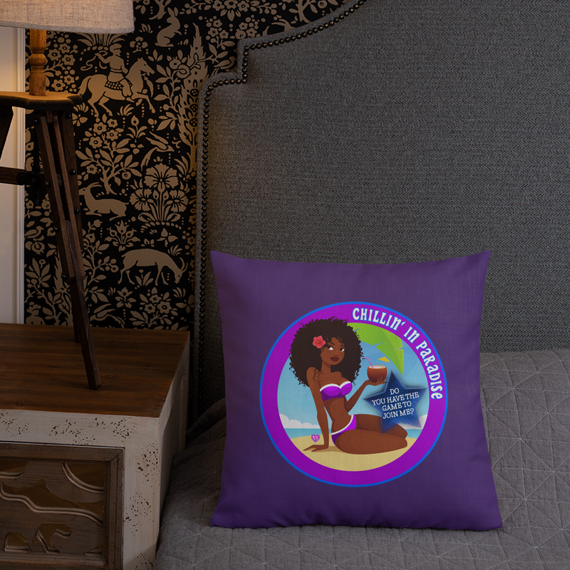 Chillin' In Paradise Throw Pillow