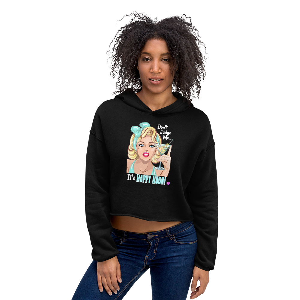 Happy Hour Crop Hoodie