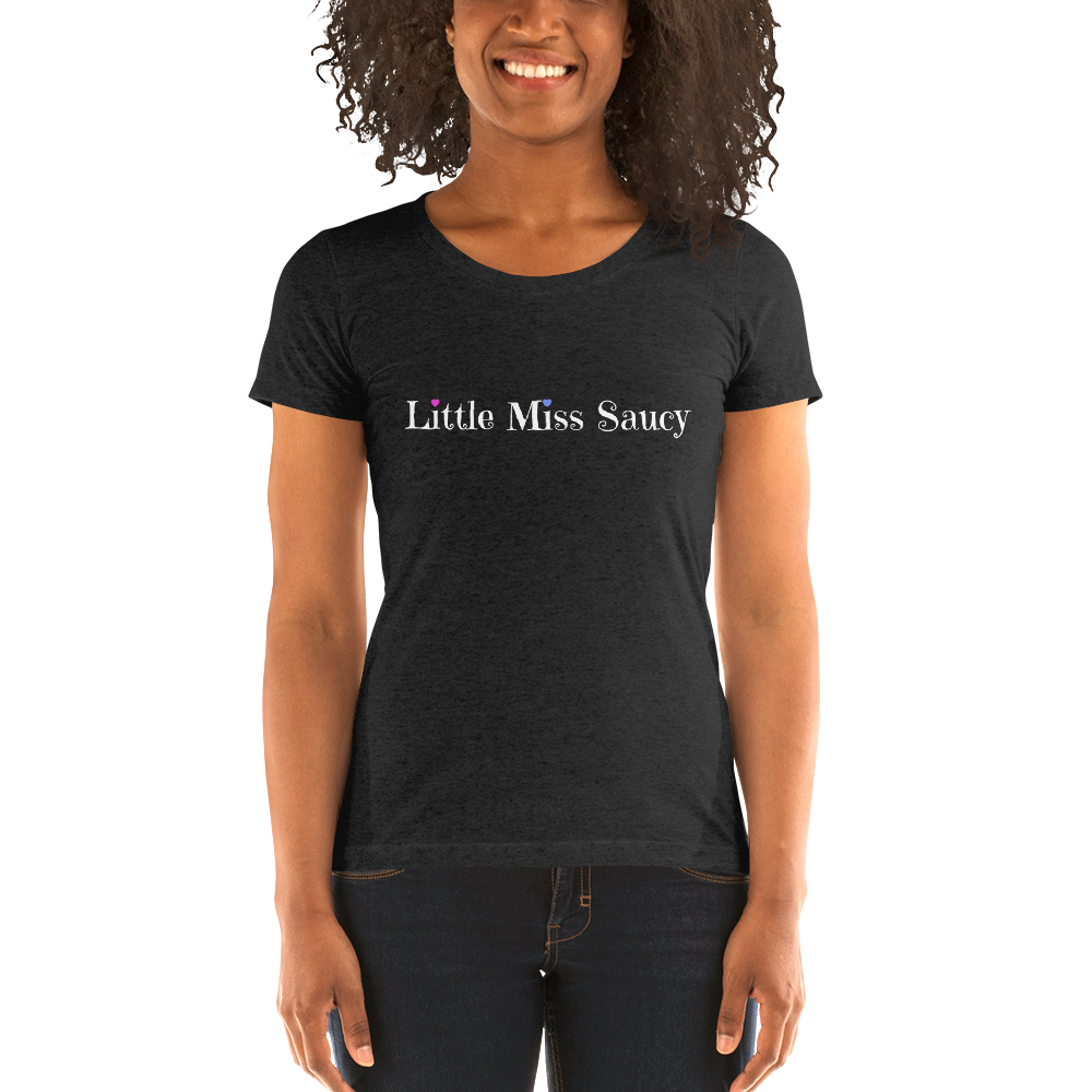 Little Miss Saucy Wordmark Tri-Blend T-Shirt