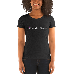 Little Miss Saucy Wordmark Tri-Blend T-Shirt