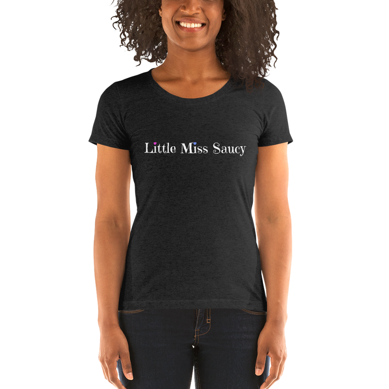 Little Miss Saucy Wordmark Tri-Blend T-Shirt