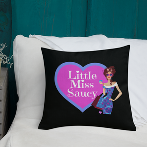 Little Miss Saucy Ladies Throw Pillow