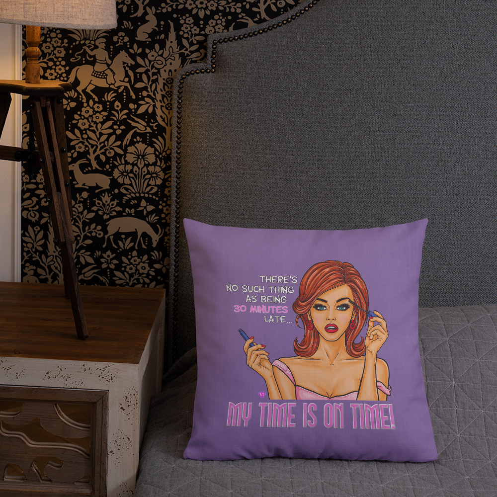 My Time Is On Time Throw Pillow