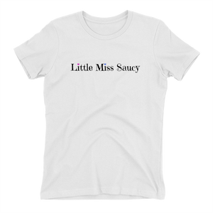 Little Miss Saucy Wordmark Cotton T-Shirt