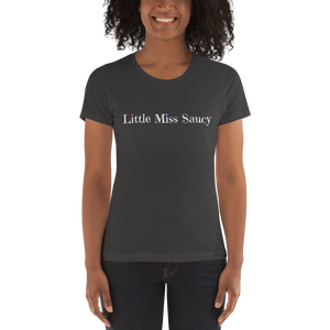 Little Miss Saucy Wordmark Cotton T-Shirt