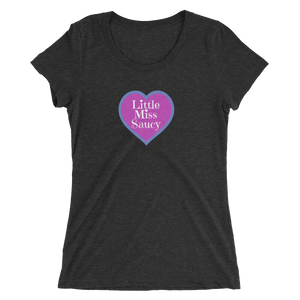 Little Miss Saucy Heart Tri-Blend T-Shirt