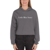 Little Miss Saucy Wordmark Crop Hoodie