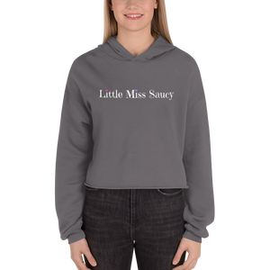 Little Miss Saucy Wordmark Crop Hoodie