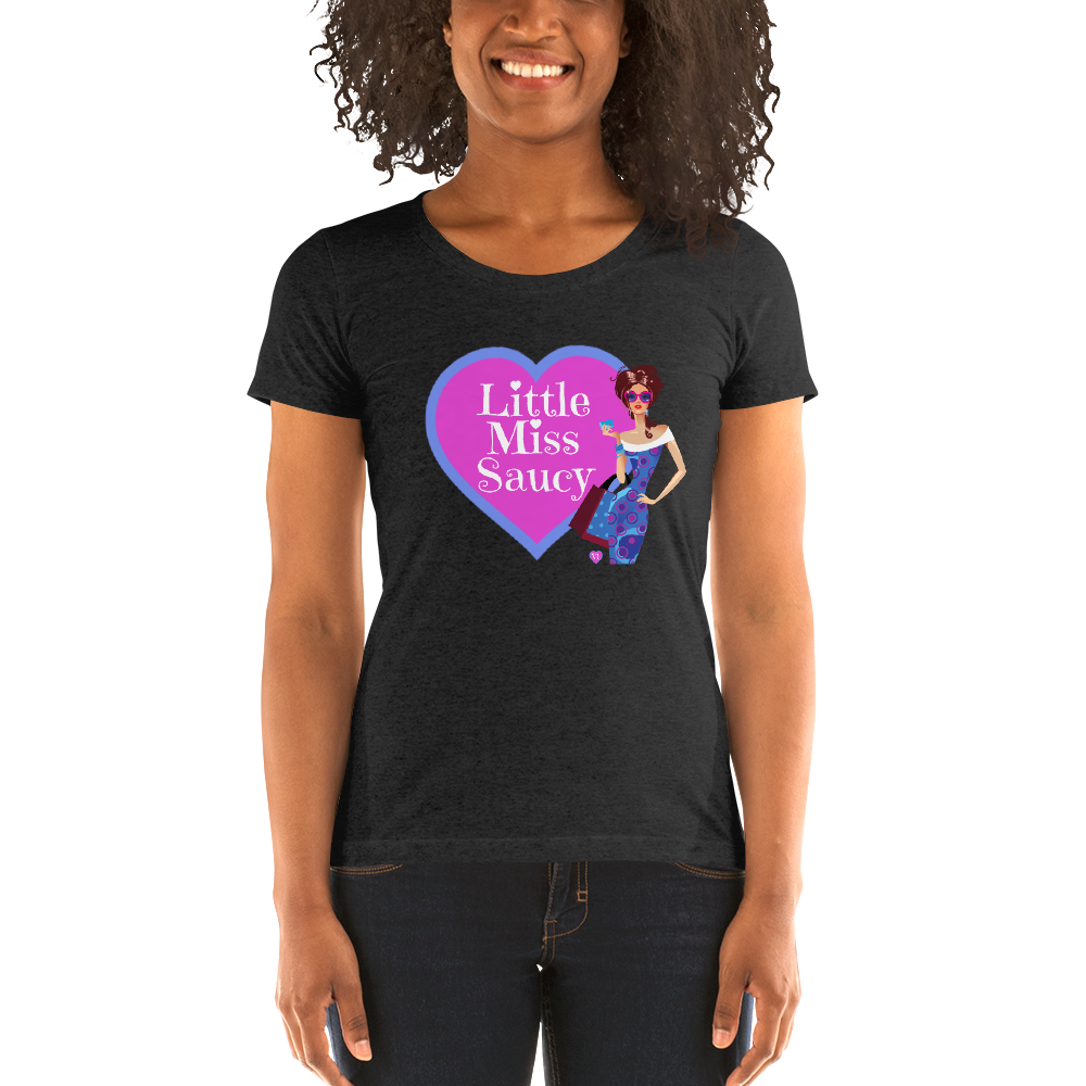 Little Miss Saucy Ladies Tri-Blend T-Shirt