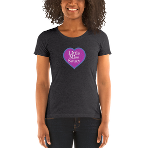 Little Miss Saucy Heart Tri-Blend T-Shirt