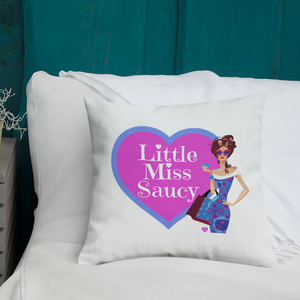 Little Miss Saucy Ladies Throw Pillow