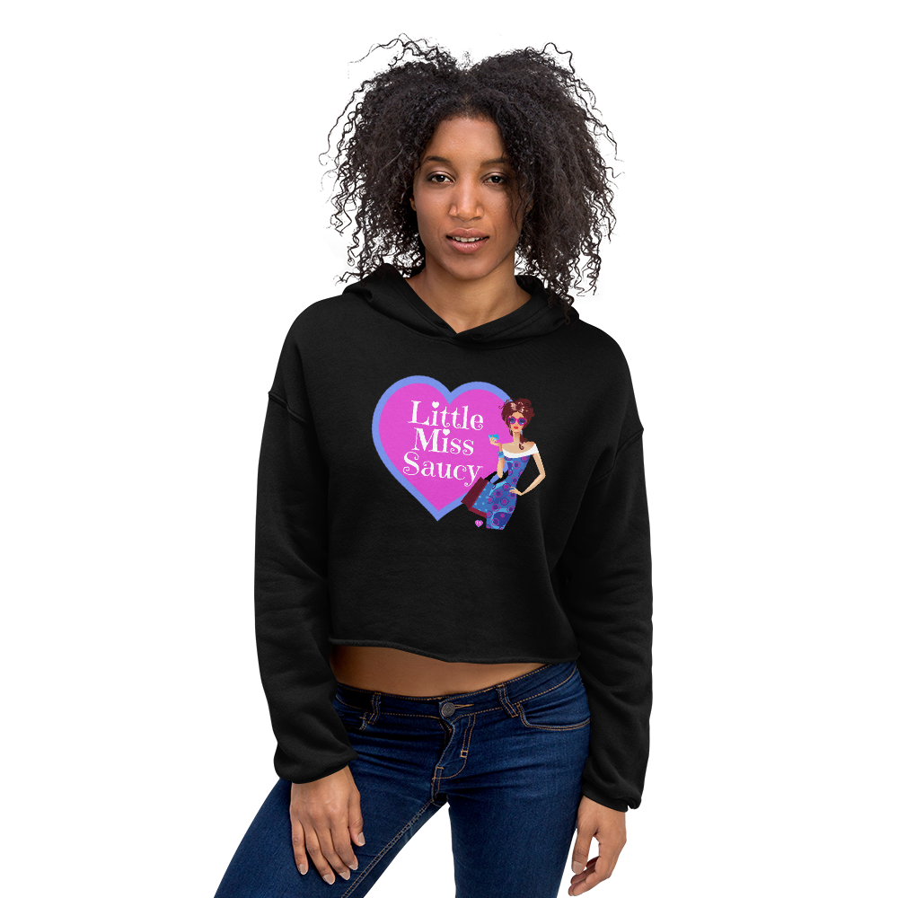 Little Miss Saucy Ladies Crop Hoodie