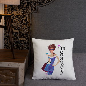 Saucy Girl Throw Pillow