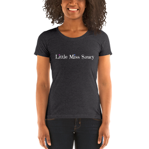 Little Miss Saucy Wordmark Tri-Blend T-Shirt