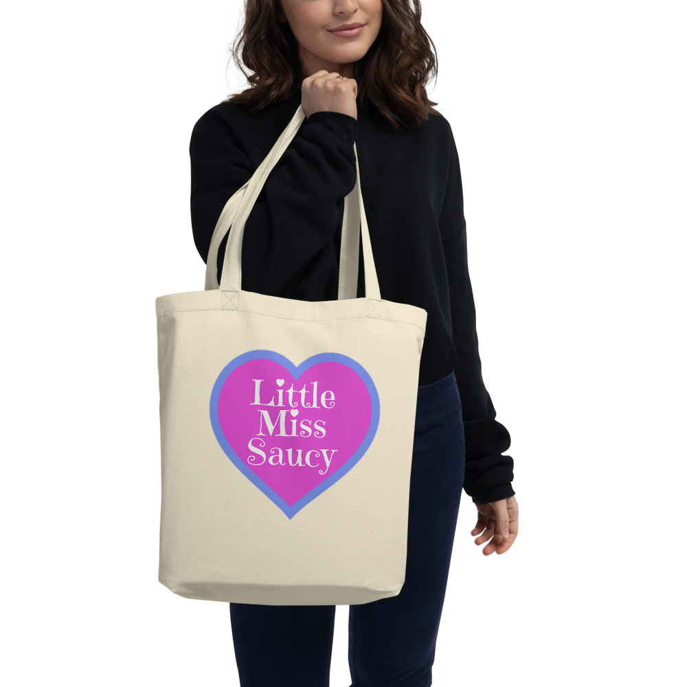 Little Miss Saucy Heart Eco Friendly Tote Bag