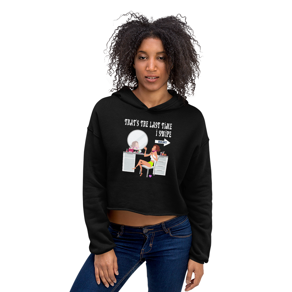 Swipe Right Crop Hoodie