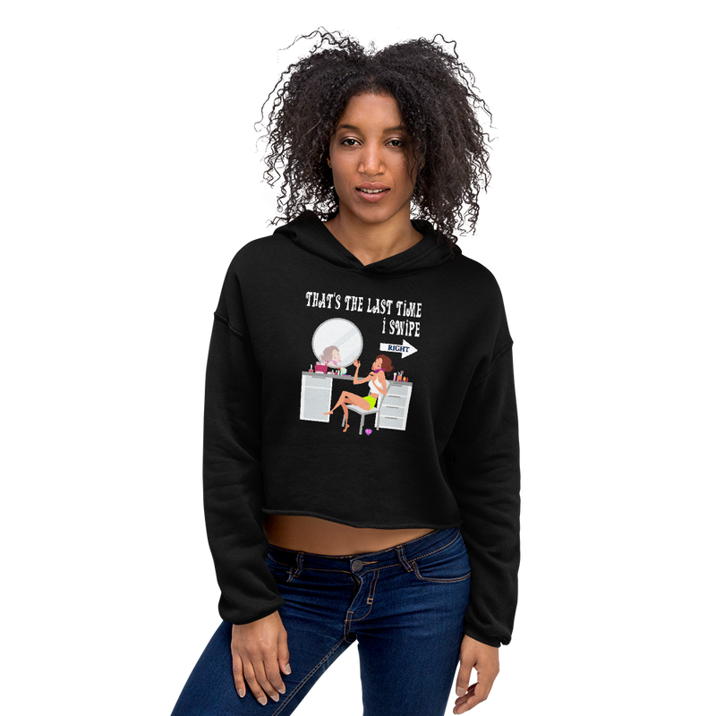 Swipe Right Crop Hoodie