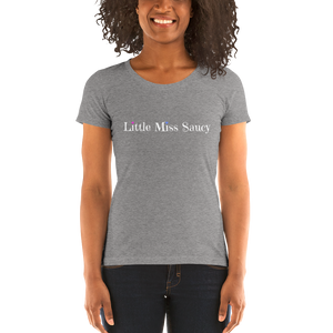 Little Miss Saucy Wordmark Tri-Blend T-Shirt