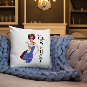 Saucy Girl Throw Pillow