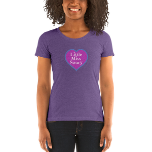 Little Miss Saucy Heart Tri-Blend T-Shirt